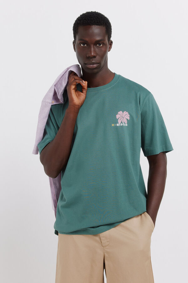 Springfield Playera hibiscus turquesa