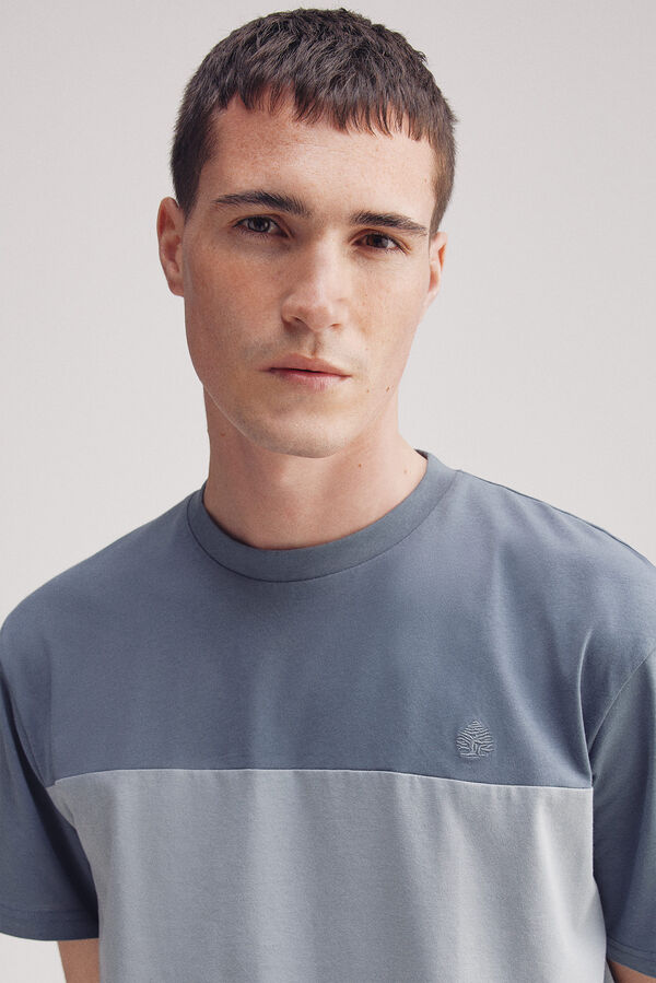 Springfield Playera color block azul