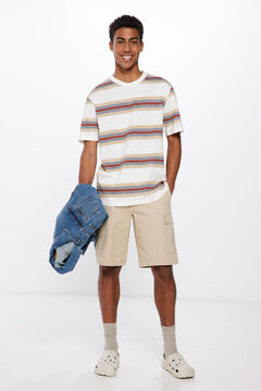 Springfield Playera rayas marfil