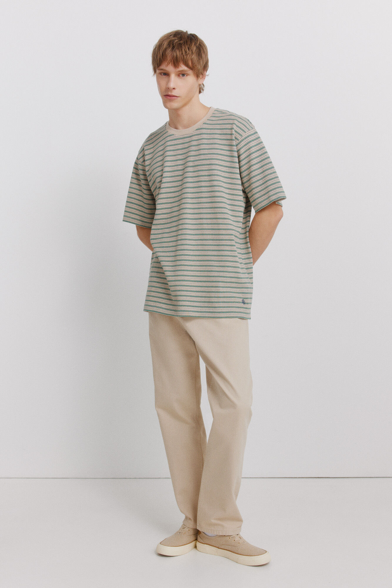 Springfield Playera de pique a rayas"