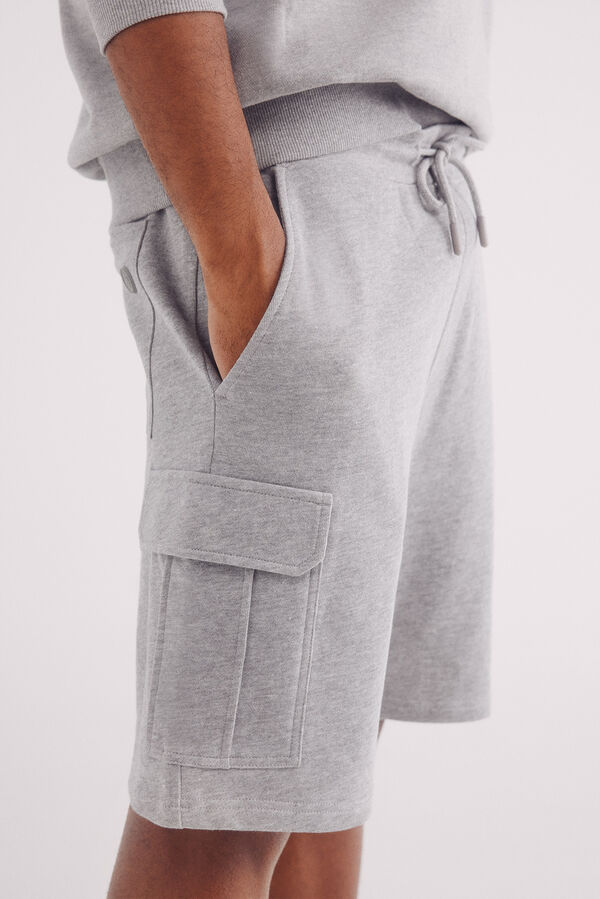 Springfield Bermudas texturizadas gris
