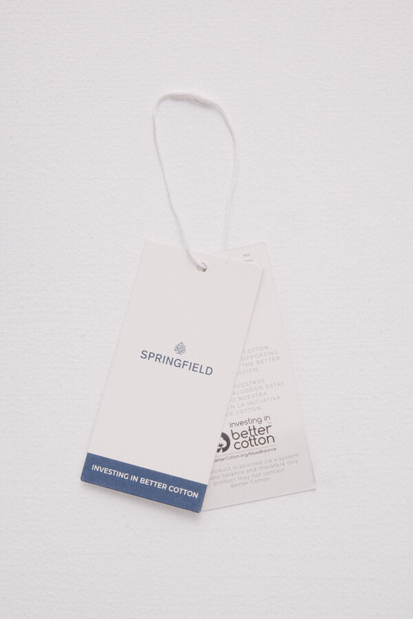 Springfield Playera raya estructura azul