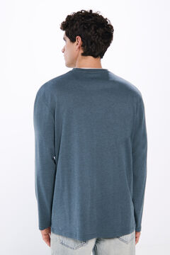 Springfield Camiseta manga larga doble melange azul