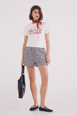 Springfield Shorts cuadros vichy negro