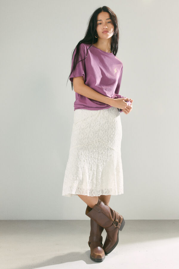 High Spirits Falda suave blanco
