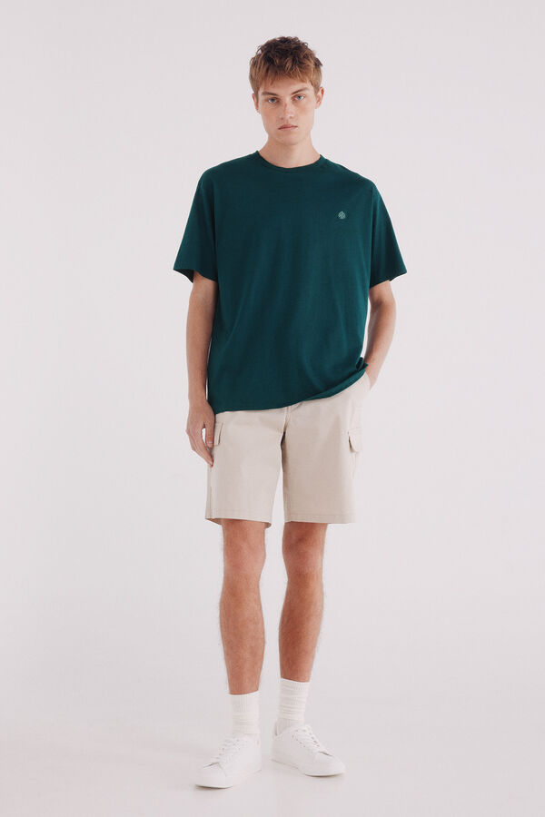 Springfield Camiseta básica cuello redondo verde