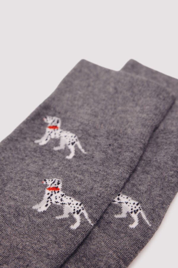 Springfield Calcet&iacute;n algod&oacute;n d&aacute;lmata gris