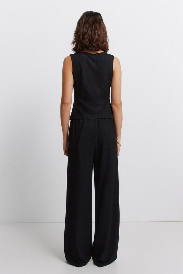 Springfield Pantal&oacute;n largo holgado de estructura negro