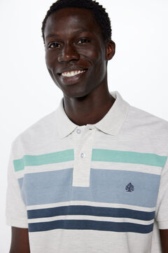 Springfield Polo piqué bloque color regular fit gris