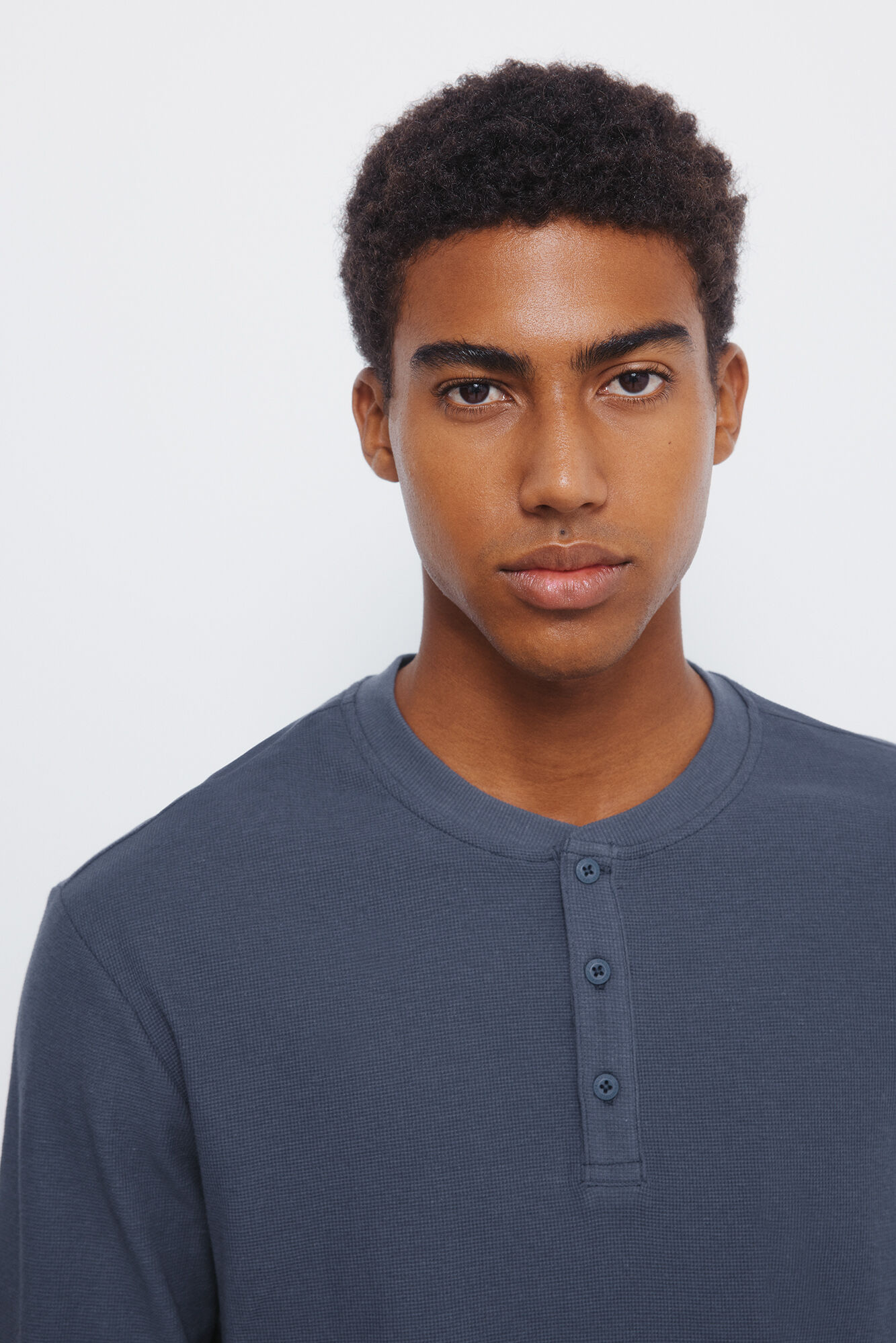 Springfield manga Cuello redondo con botones de playera