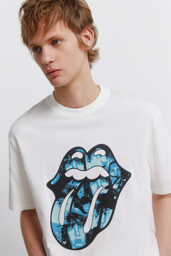 Springfield Playera Rolling Stones marfil