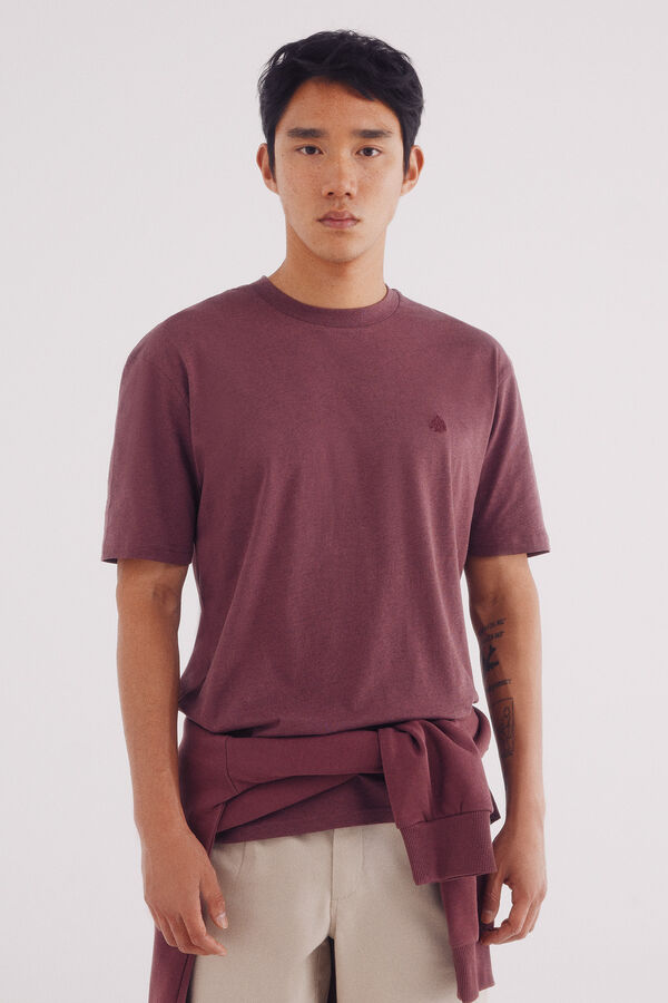 Springfield Playera melange básica púrpura