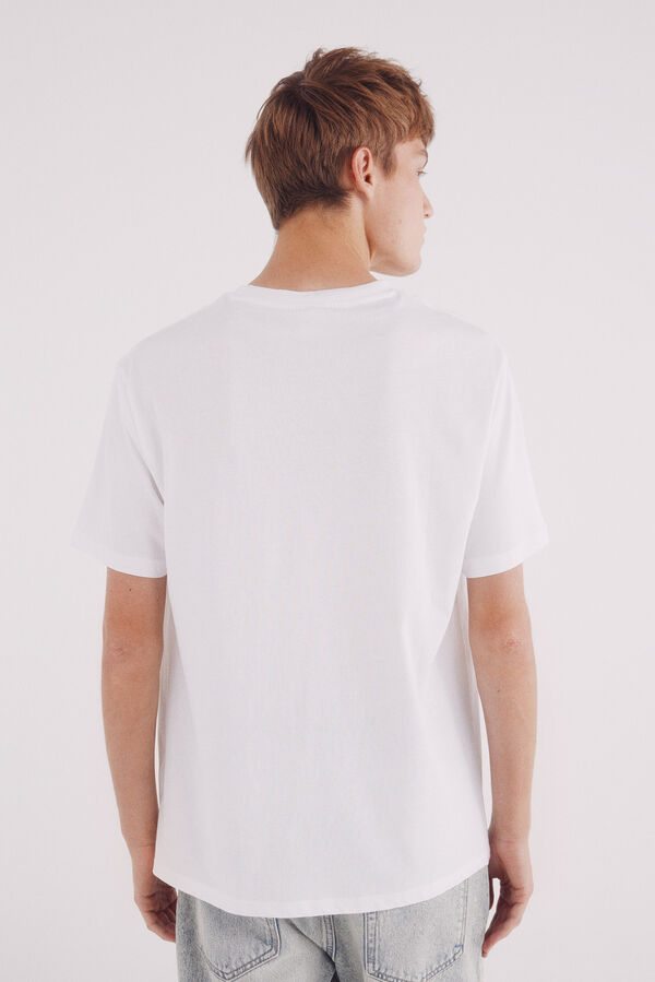 Springfield Camiseta básica cuello redondo natural