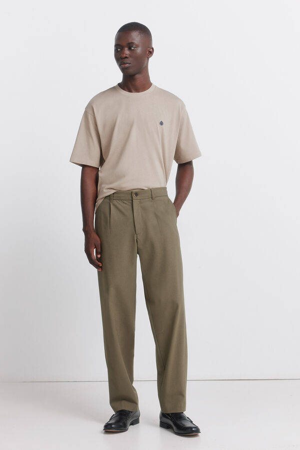 Springfield Camiseta b&aacute;sica logo Springfield caf&eacute;