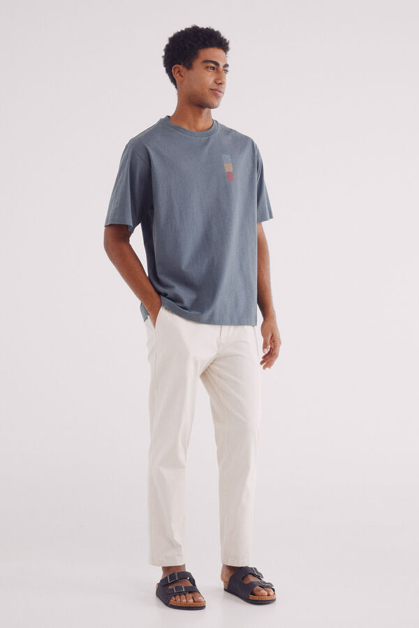 Springfield Camiseta étnica azul