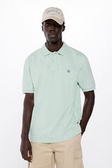 Springfield Polo básico piqué estampado verde