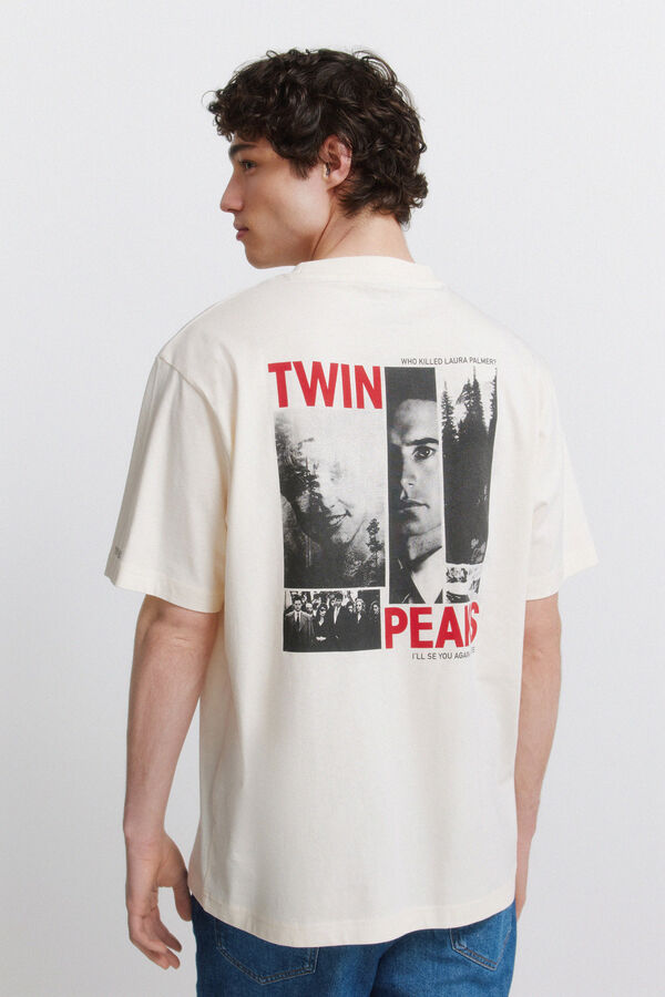 Springfield Playera Twin Peaks blanco