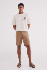 Springfield Bermudas lino slim fit beige