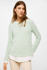 Springfield Playera bimateria chenilla verde