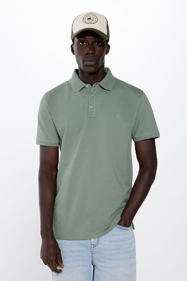 Springfield Polo piqué slim verde