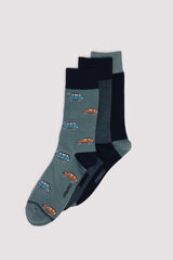 Springfield Pack de 3 calcetines de algodón para coche caza oscuro