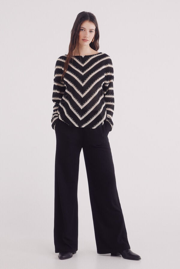 Springfield Pantalón jogger estructura negro