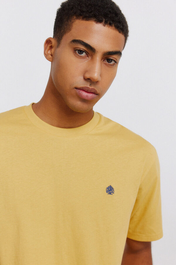 Springfield Camiseta b&aacute;sica logo Springfield amarillo