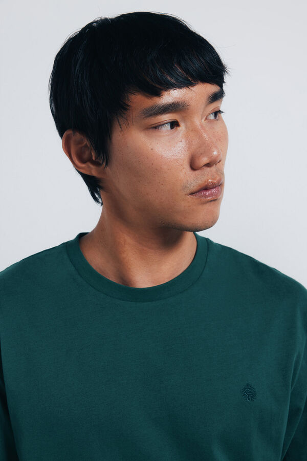 Springfield Playera básica de manga larga con acabado suave. verde
