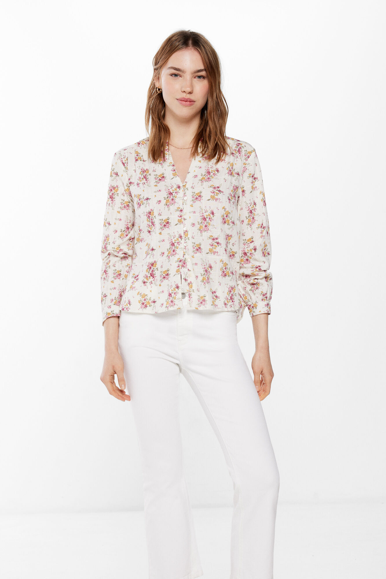 Blusa algodon estampada Blusas de mujer WomenSecret MX
