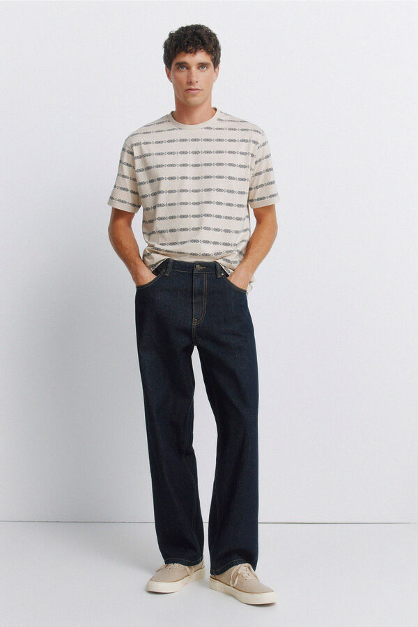 Springfield Playera Aop &eacute;tnica azul