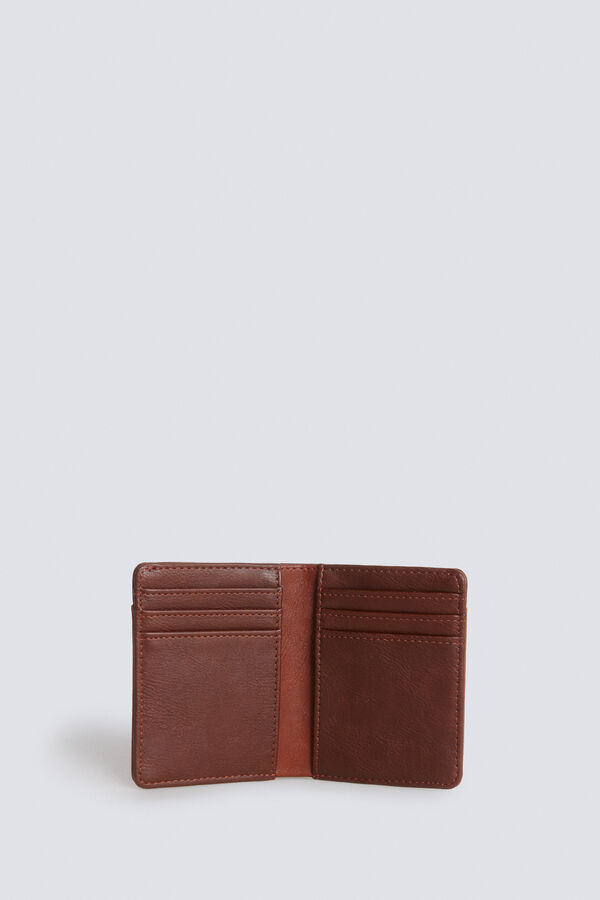 Springfield Cartera efecto piel bicolor caf&eacute;