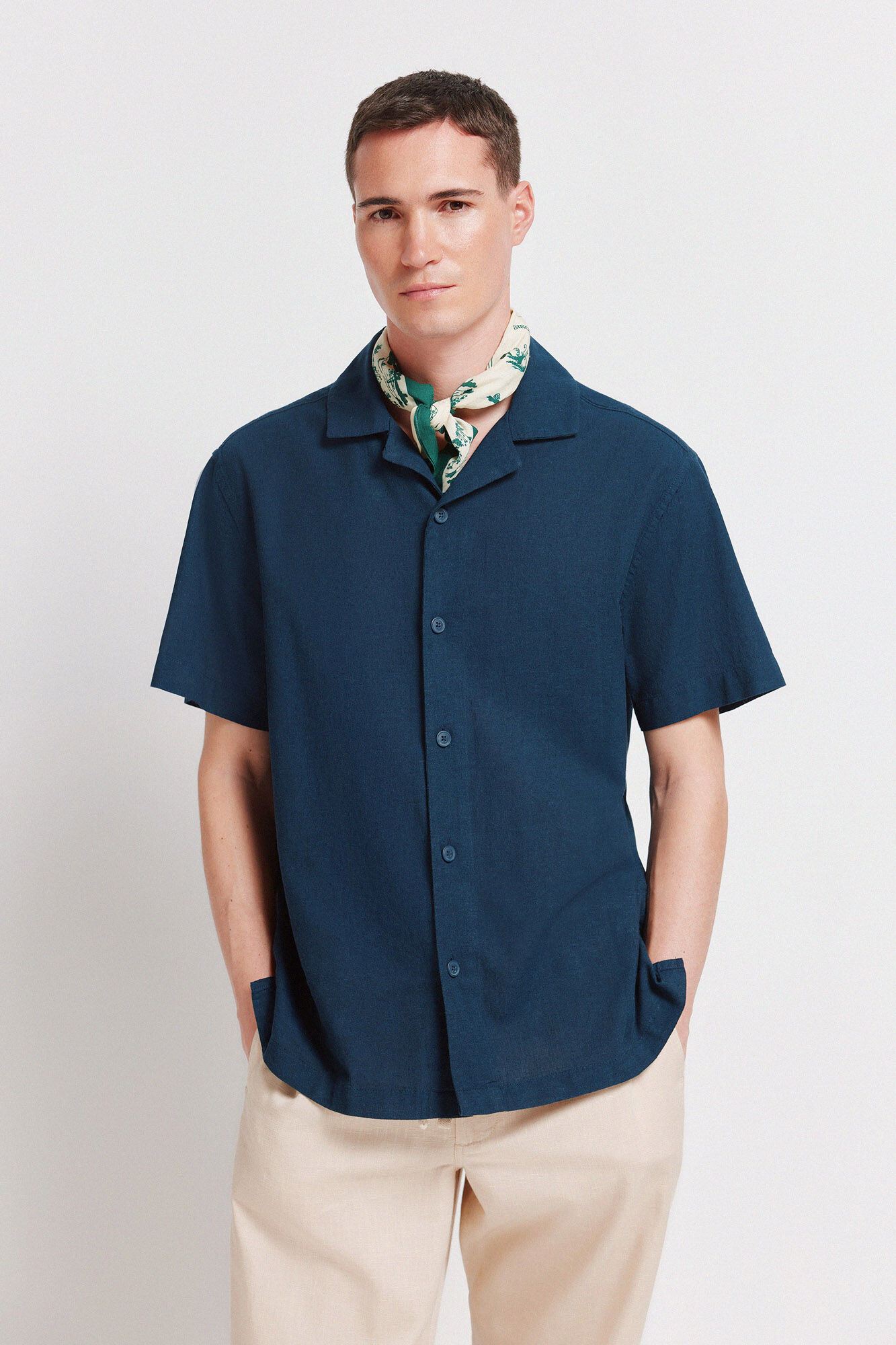 Springfield Camisa manga corta de lino