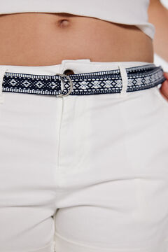 Springfield Short Chino Cinturón estampado