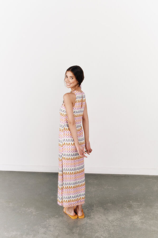 High Spirits Vestido crumble  estampado