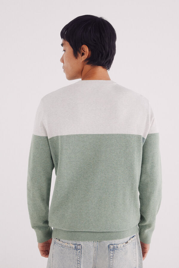 Springfield Jersey básico con bloques de color verde