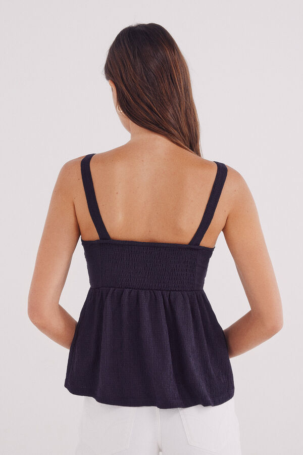 Springfield Top combinado crochet azulado