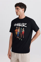 Springfield Playera Gorillaz Mountain Group negro