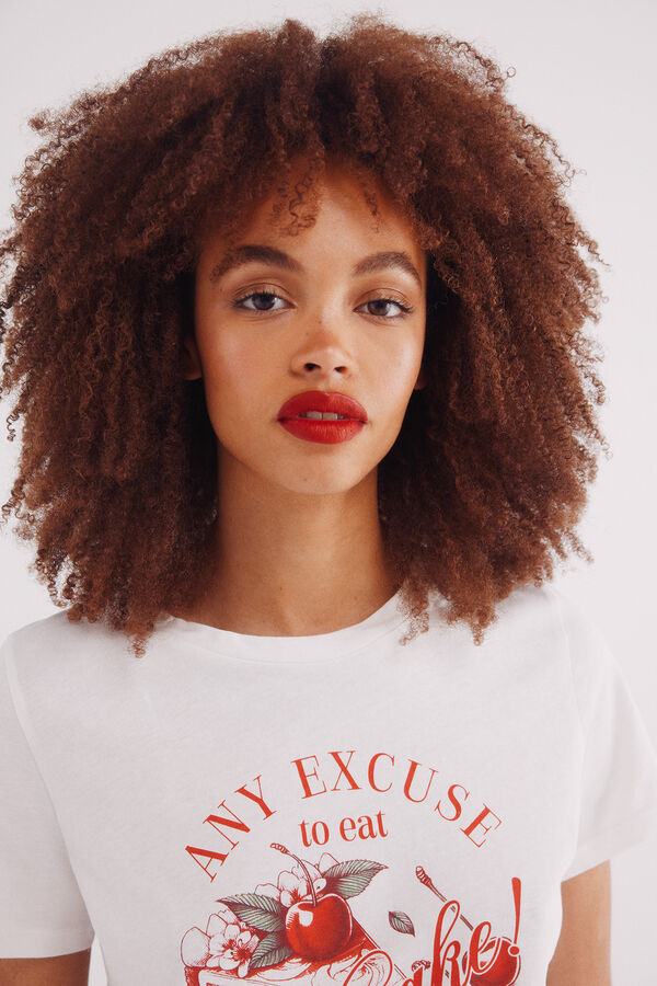 Springfield Playera "Cherry love" natural