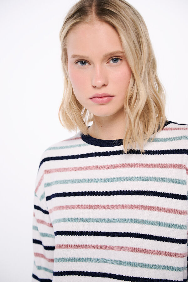 Springfield Playera chenilla rayas estampado