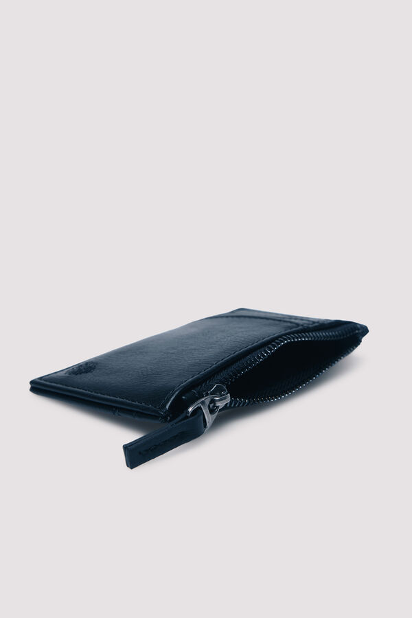 Springfield Monedero tarjetero efecto piel negro negro