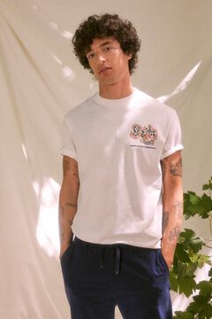 Springfield Playera estampado multicolor "Roots Studio" marfil