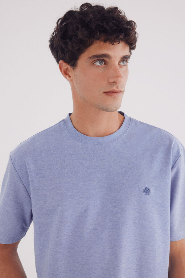 Springfield Playera piqué oxford azul tinta