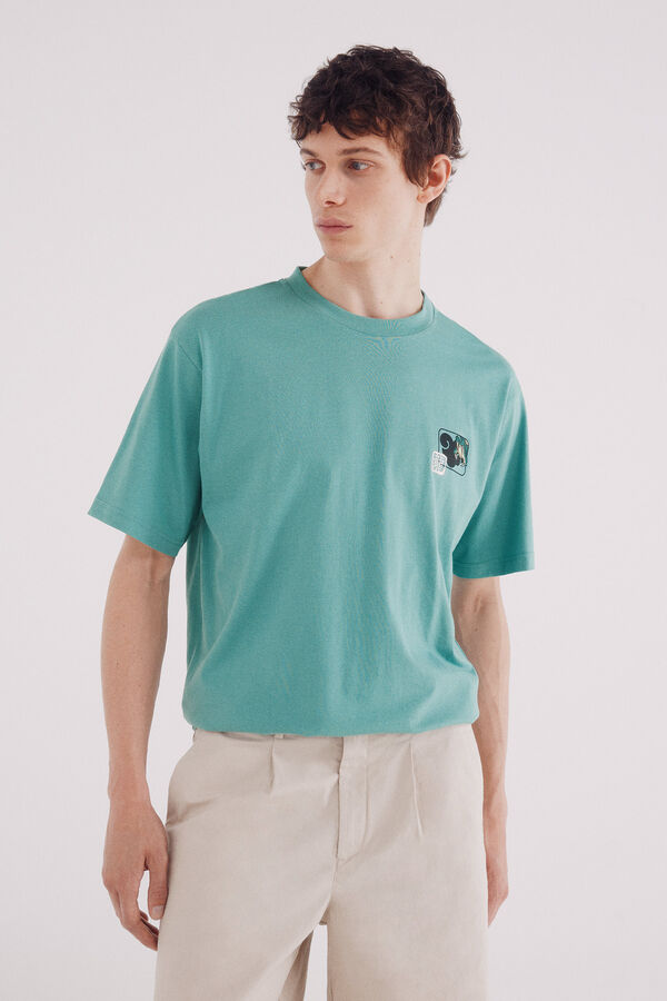 Springfield Camiseta dragón verde
