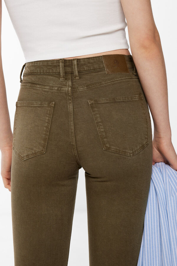 Springfield Jeans Color Slim Cropped kaki