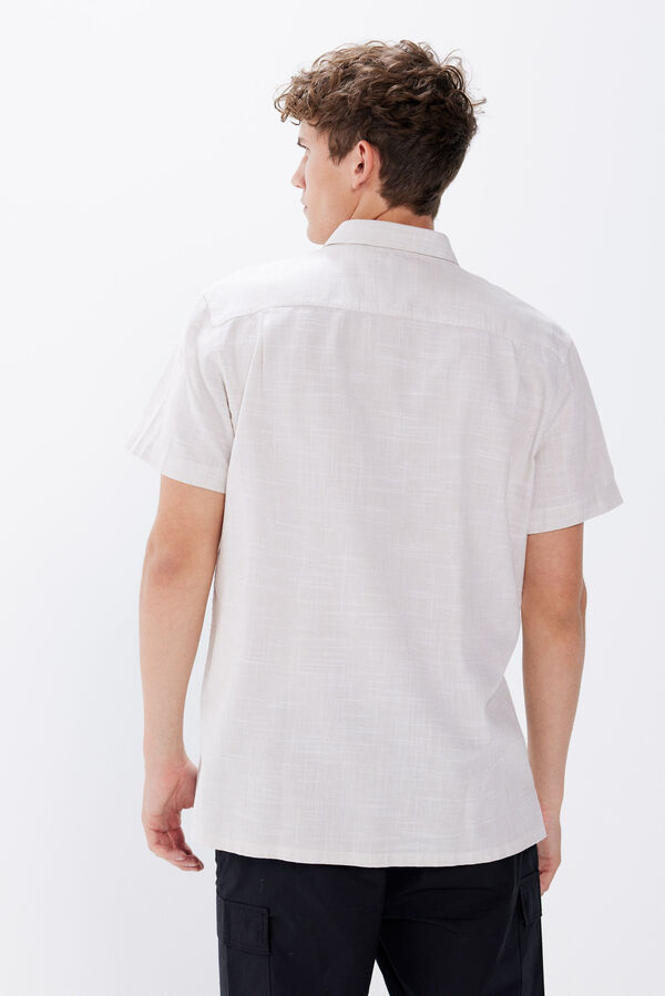 Springfield Camisa manga corta bicolor café
