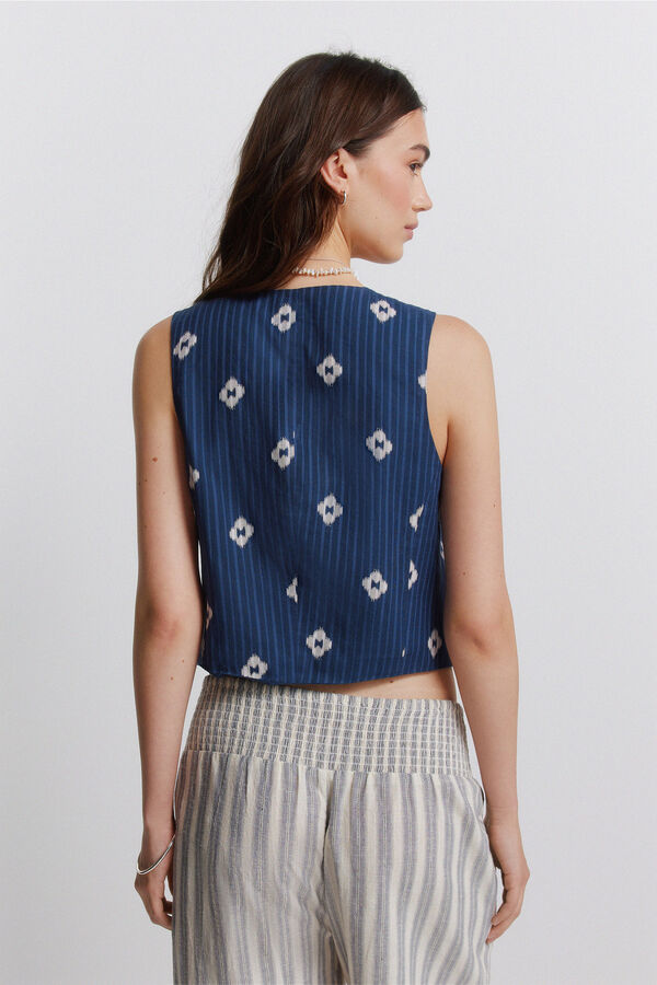 Springfield Chaleco estampado con lazo azul