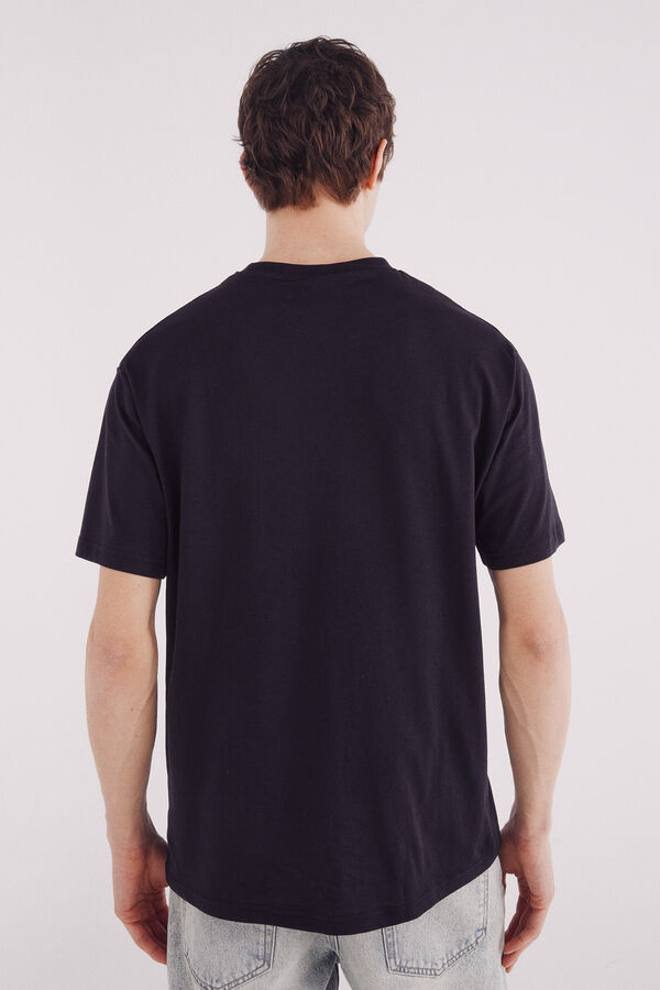 Springfield Camiseta básica cuello redondo negro
