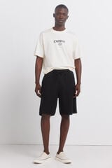 Springfield Bermudas de felpa negro