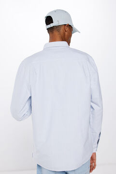 Springfield Camisa polera oxford rayas azul
