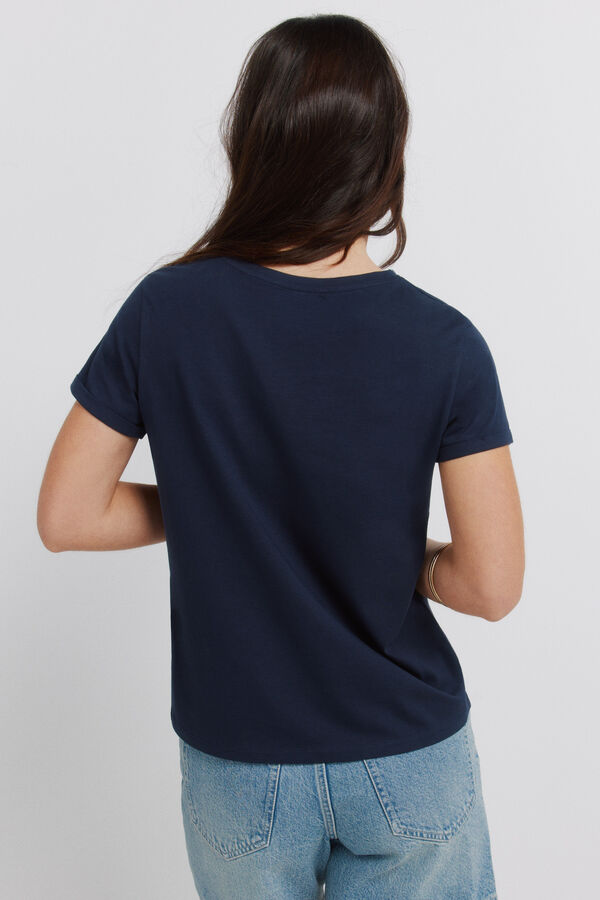 Springfield Playera de manga corta de algod&oacute;n "cowgirl" azul